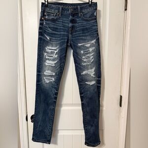 American Eagle Men’s 30x32 Distressed Next Level Airflex Blue Jeans